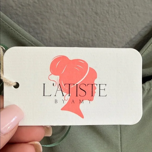 NWT L'ATISTE Sage Tie-Front Jumpsuit - Picture 7 of 9